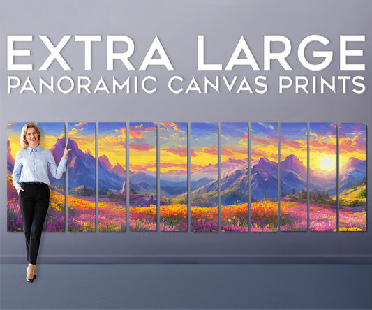 PANORAMIC Landscape XXXL Extra Large Aspect Ratio 3:1 Extra Large Canvas Print ArtLexy   