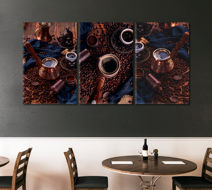 Set of 3 Turkish Coffee Canvas Print ArtLexy   