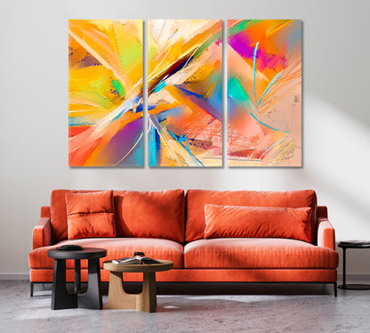 Abstract Modern Colorful Brush Stroke Canvas Print ArtLexy   