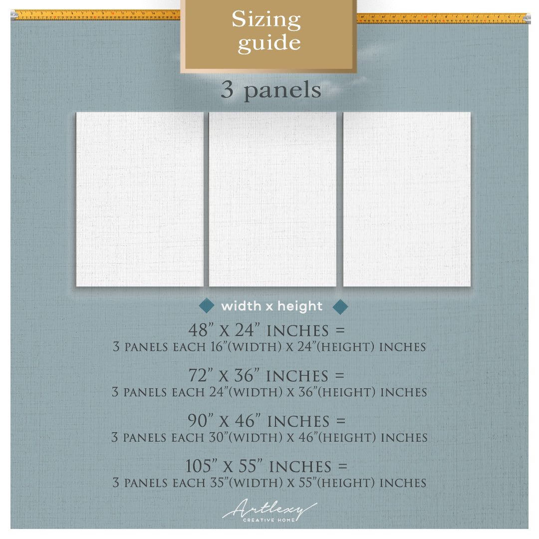 Set of 3 Traditional Japanese Pattern with Cranes Canvas Print ArtLexy