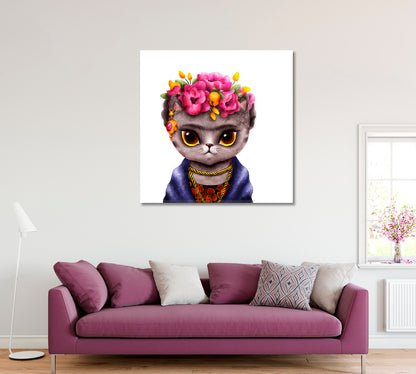 Frida Cat Canvas Print ArtLexy   