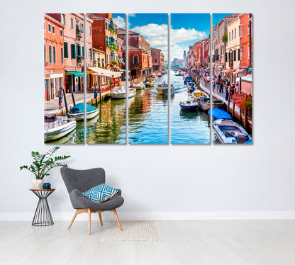 Murano Island Venice Italy Canvas Print ArtLexy 5 Panels 36"x24" inches 