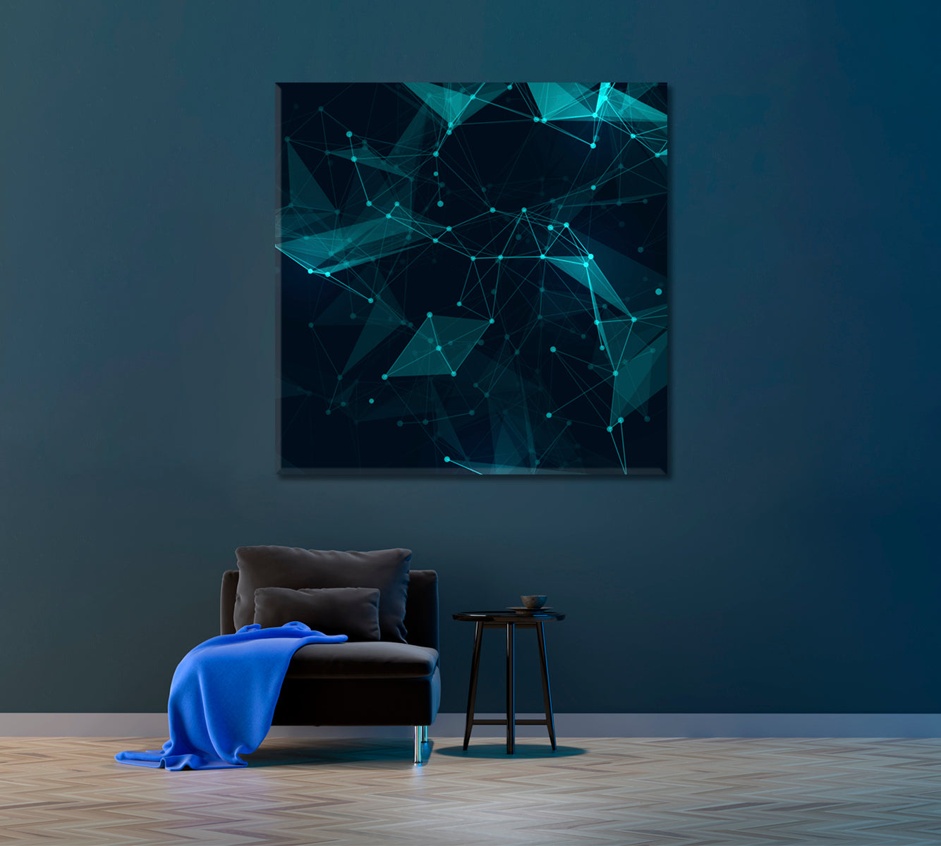 Abstract Network Connection Canvas Print ArtLexy