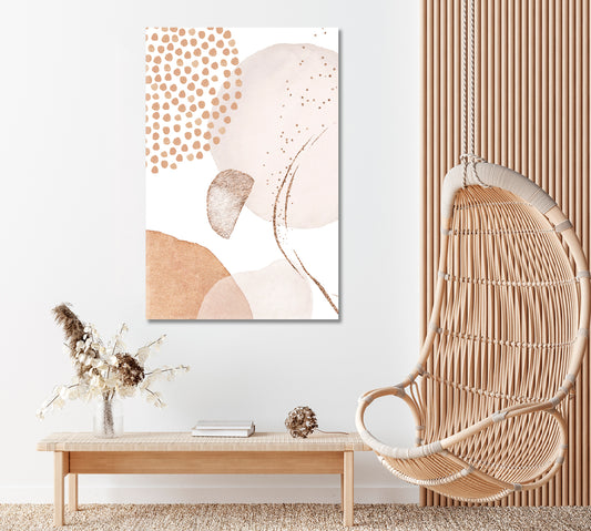 Abstract Beige Watercolor Pattern Canvas Print ArtLexy 1 Panel 16"x24" inches 