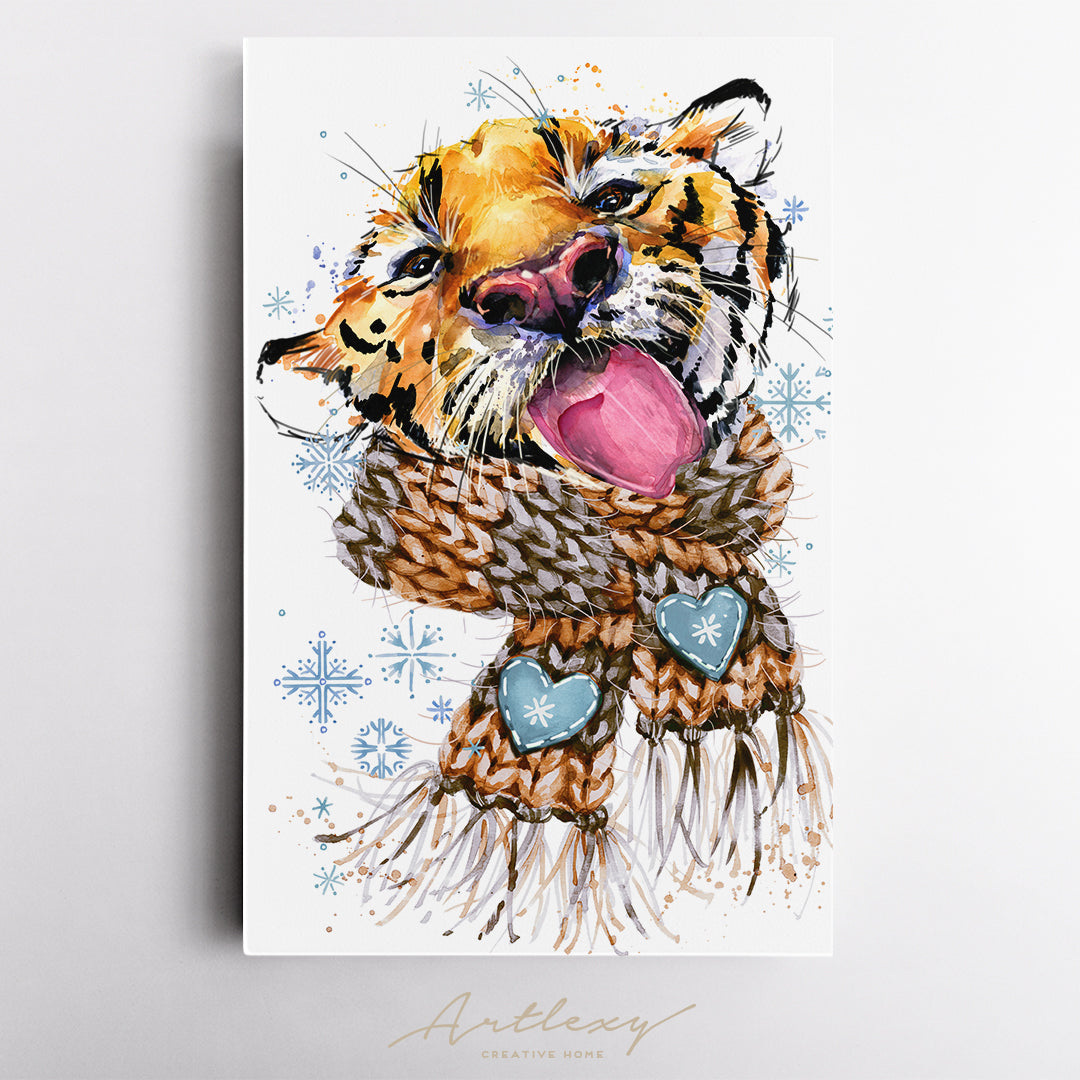 Cute Tiger Canvas Print ArtLexy