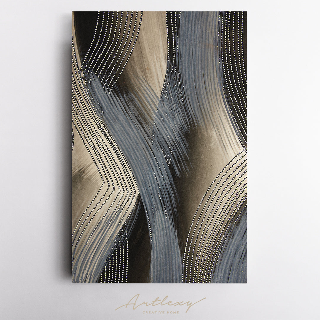 Abstract Stylish Waves Pattern Canvas Print ArtLexy