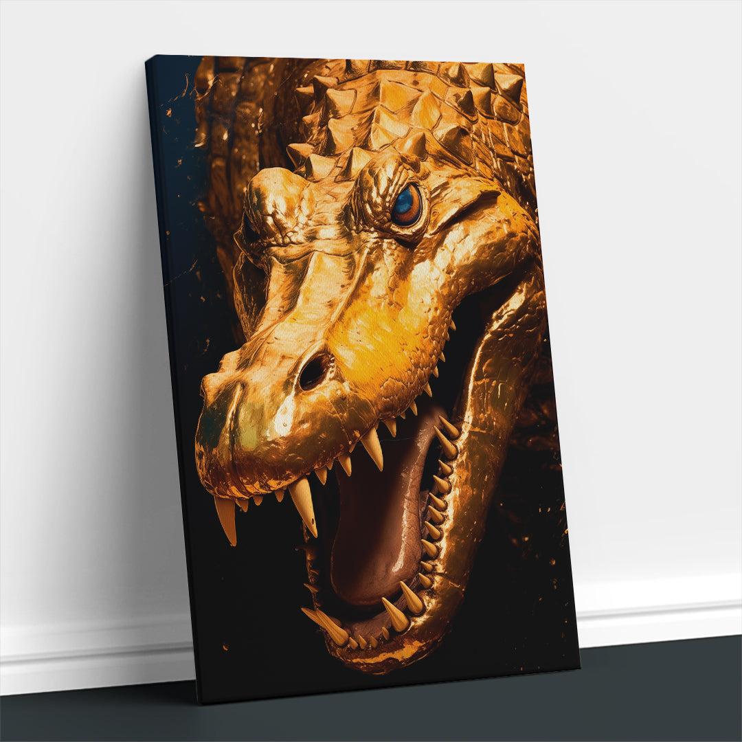 Intense Crocodile Canvas Print ArtLexy   