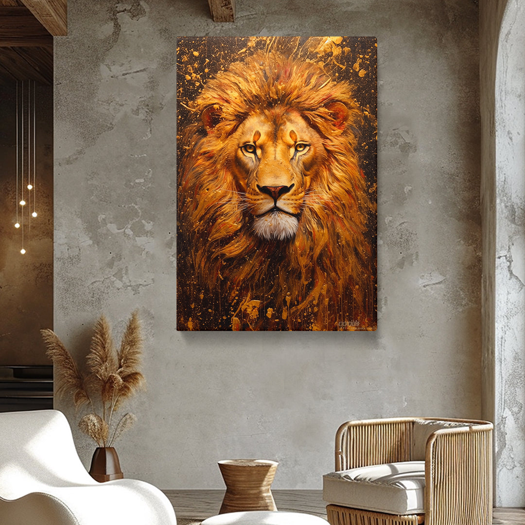 Sovereign Lion Stare Canvas Print ArtLexy 1 Panel 16"x24" inches 