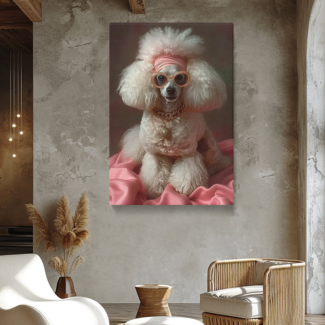 Stylish Poodle with Sunglasses Canvas Print ArtLexy   