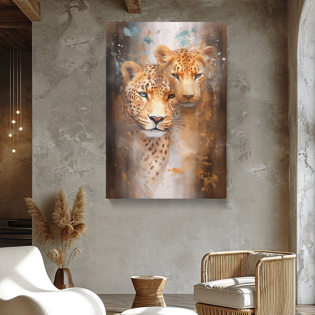 Graceful Leopard Pair Canvas Print ArtLexy   
