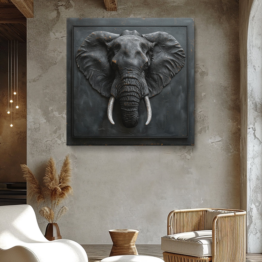 Majestic Elephant Head Canvas Print ArtLexy   
