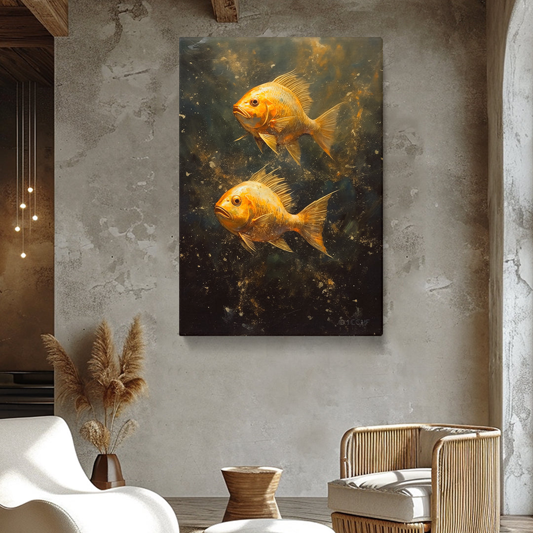Serene Goldfish Duo Canvas Print ArtLexy   