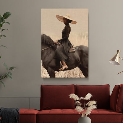 Elegant Equestrian Woman Canvas Print ArtLexy 1 Panel 16"x24" inches 