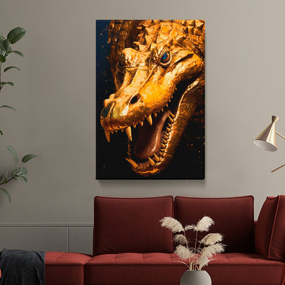 Intense Crocodile Canvas Print ArtLexy   