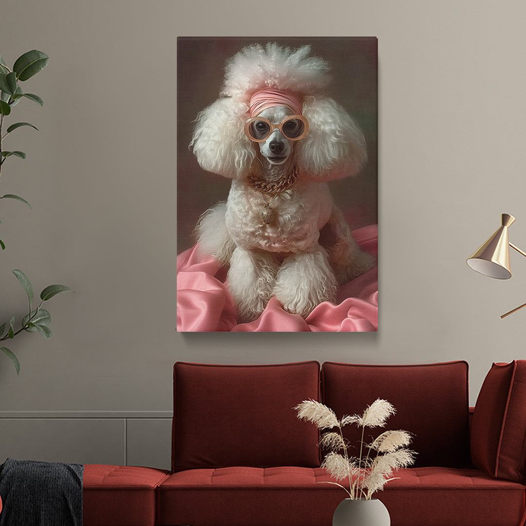 Stylish Poodle with Sunglasses Canvas Print ArtLexy   