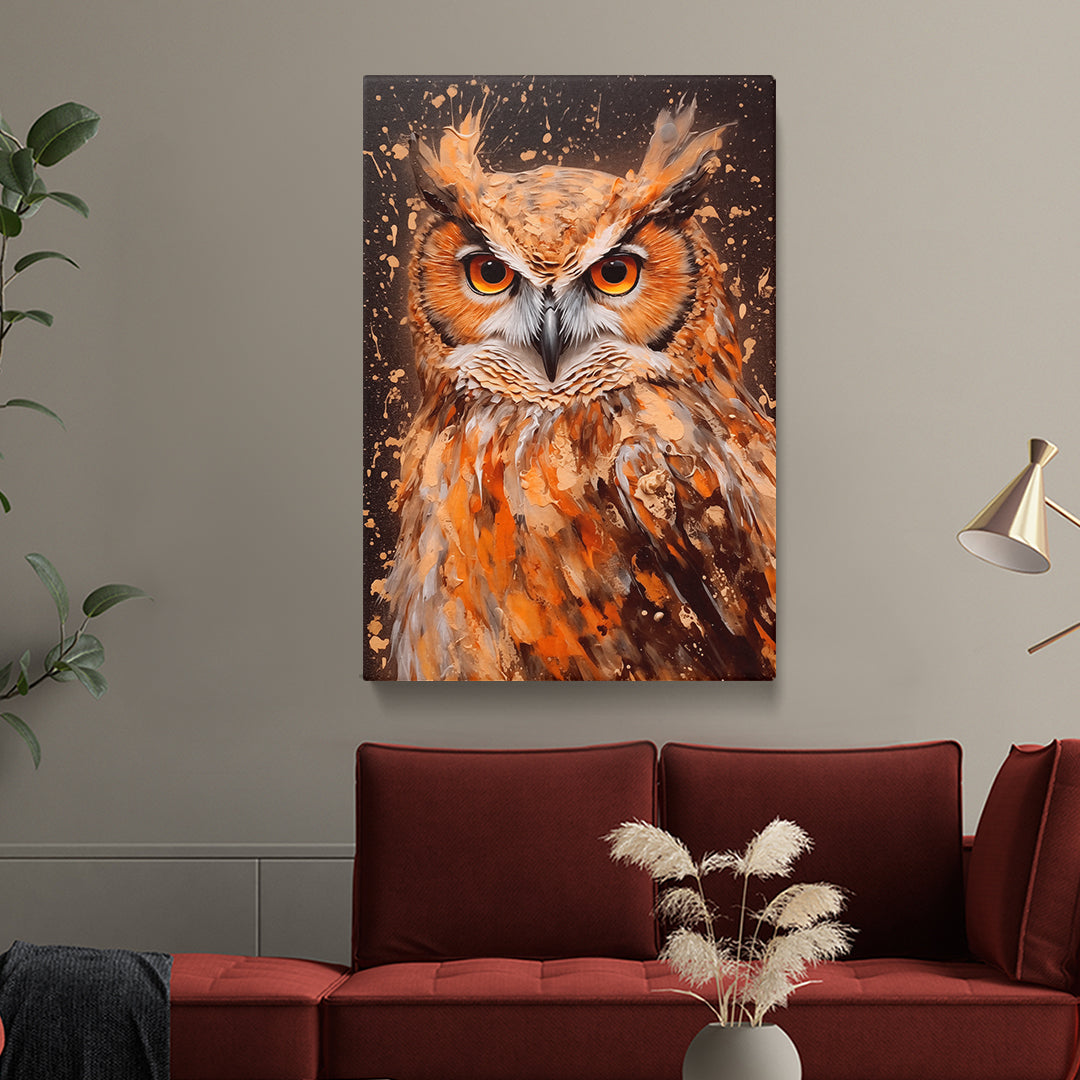 Intense Owl Stare Canvas Print ArtLexy   