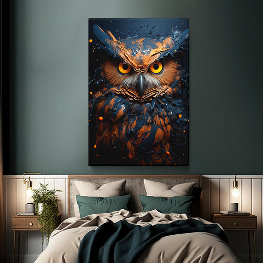 Majestic Owl Gaze Canvas Print ArtLexy 1 Panel 16"x24" inches 