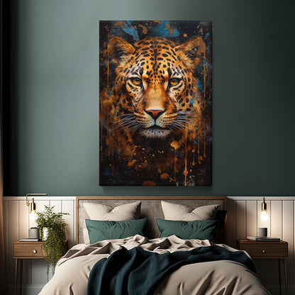 Intense Leopard Gaze Canvas Print ArtLexy 1 Panel 16"x24" inches 
