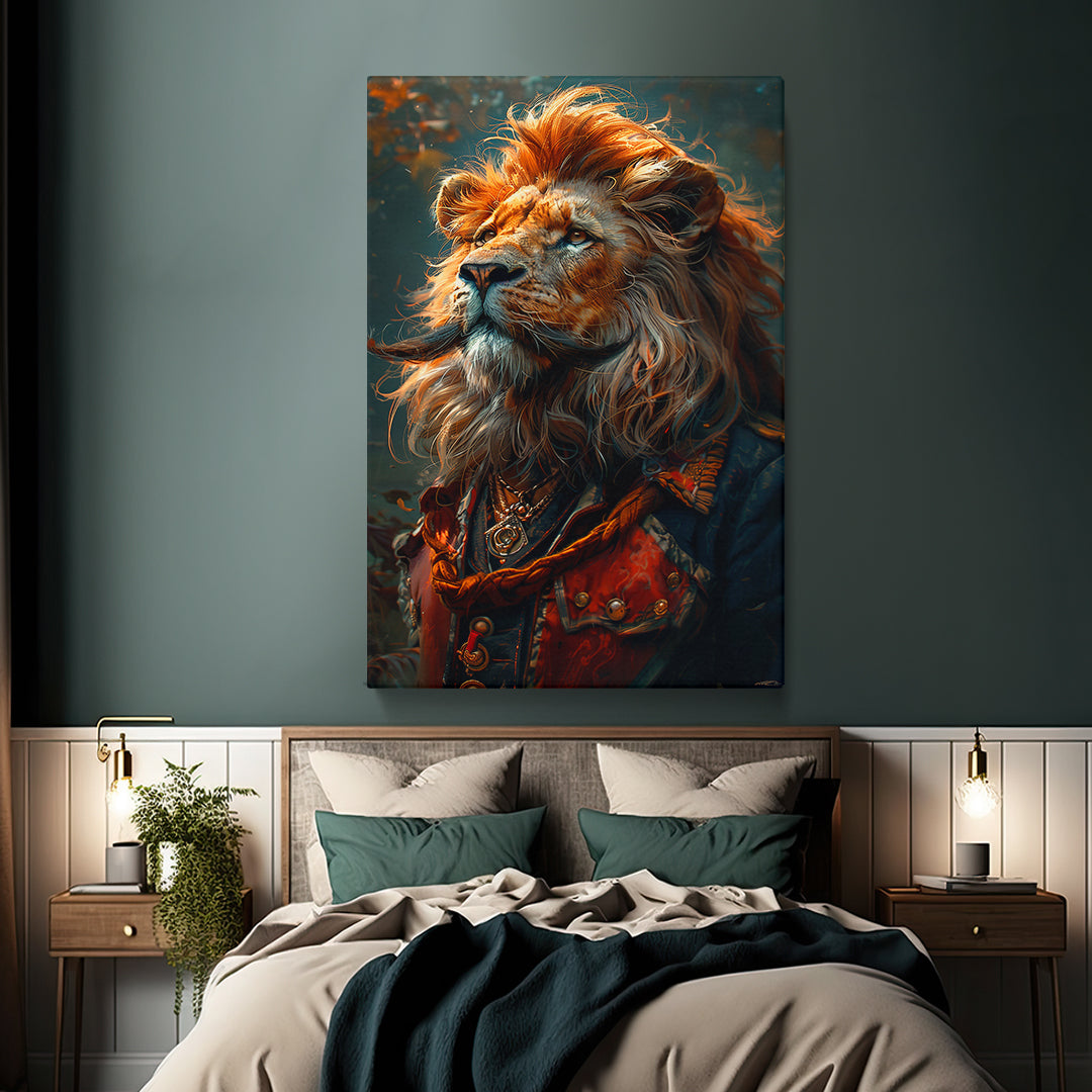 Noble Lion in Royal Garb Canvas Print ArtLexy   