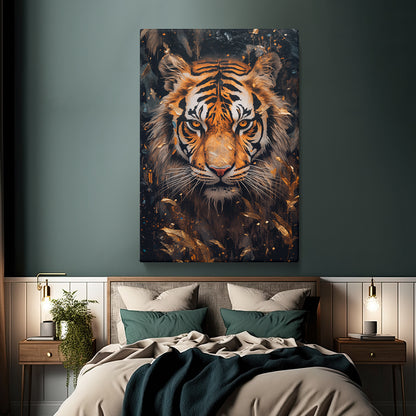 Fierce Tiger Stare Canvas Print ArtLexy 1 Panel 16"x24" inches 