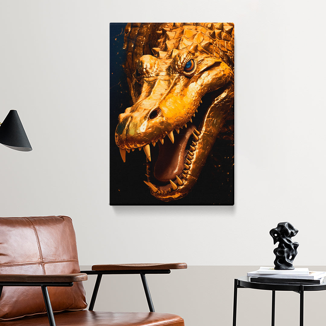 Intense Crocodile Canvas Print ArtLexy   