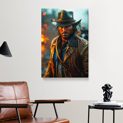 Rugged Cowboy Portrait Canvas Print ArtLexy   