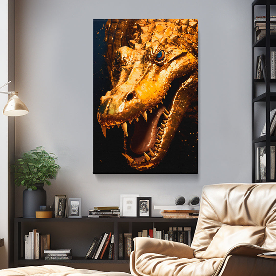 Intense Crocodile Canvas Print ArtLexy   