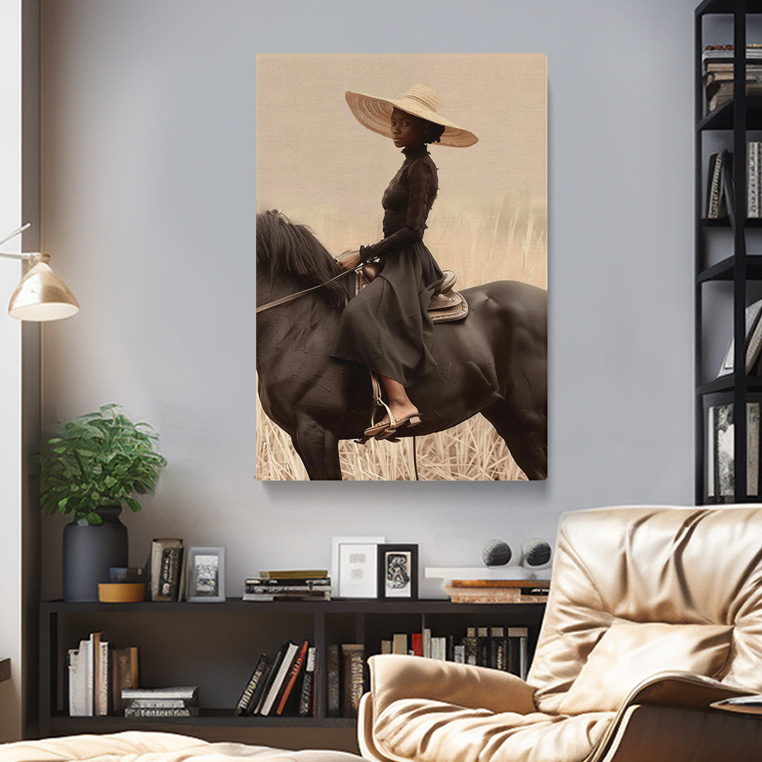 Elegant Equestrian Woman Canvas Print ArtLexy   