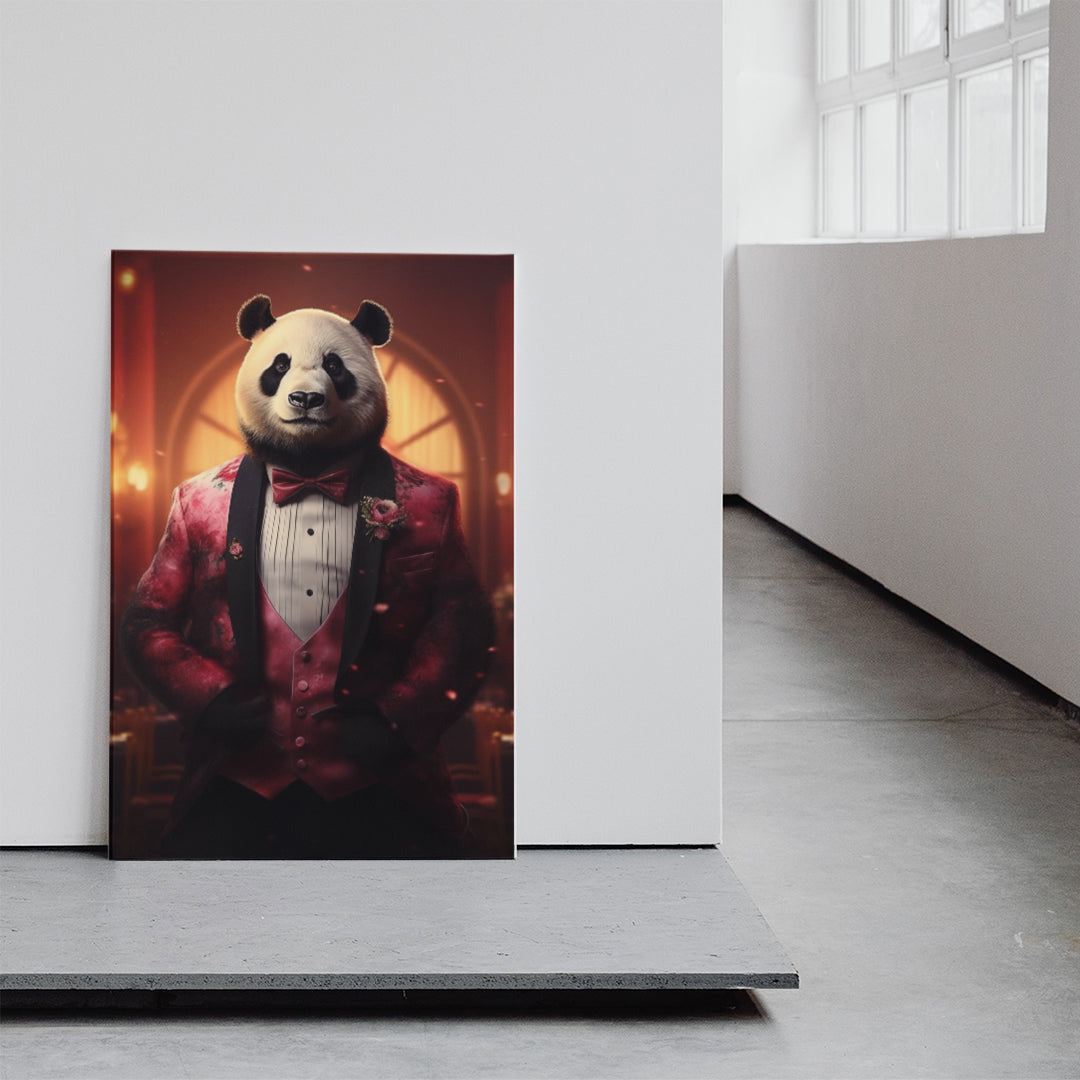 Gallant Anthropomorphic Panda Canvas Print ArtLexy   