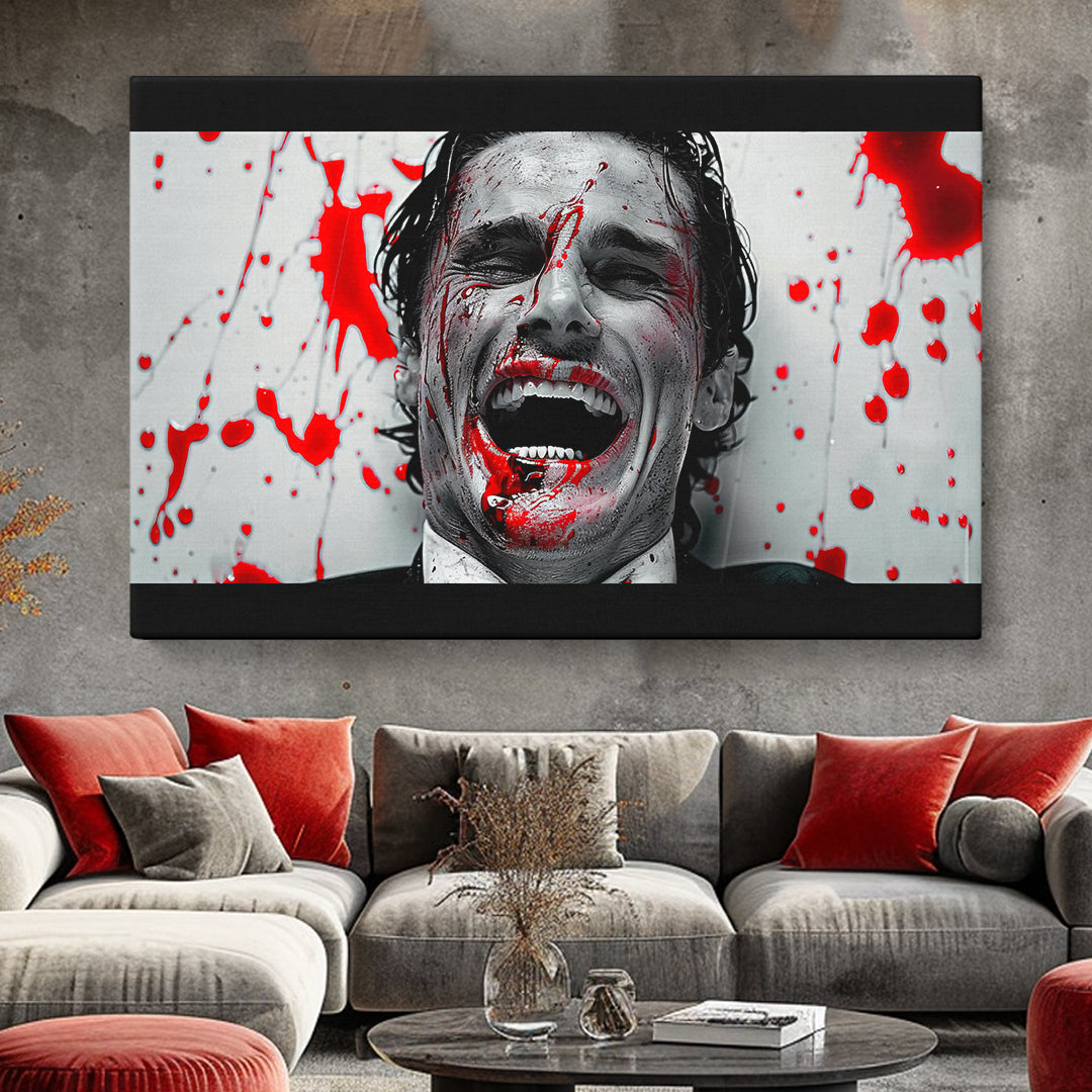 Sad Laughing Man Canvas Print ArtLexy 1 Panel 24"x16" inches 