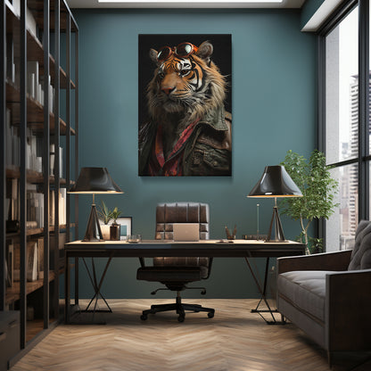 Chic Aviator Tiger Canvas Print ArtLexy   