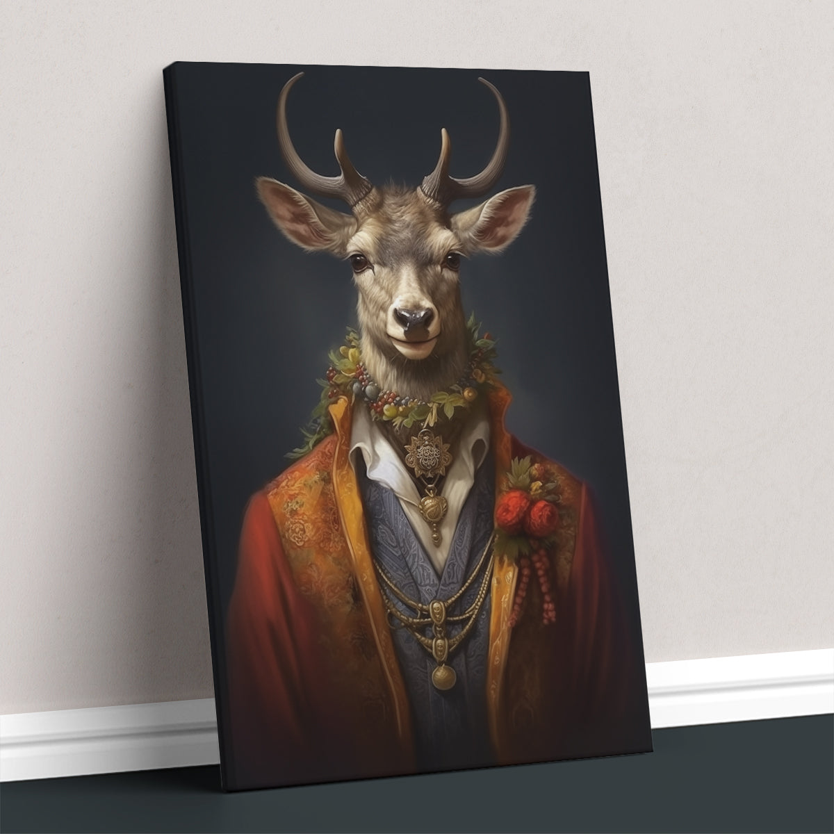 Noble Deer Portrait Canvas Print ArtLexy   