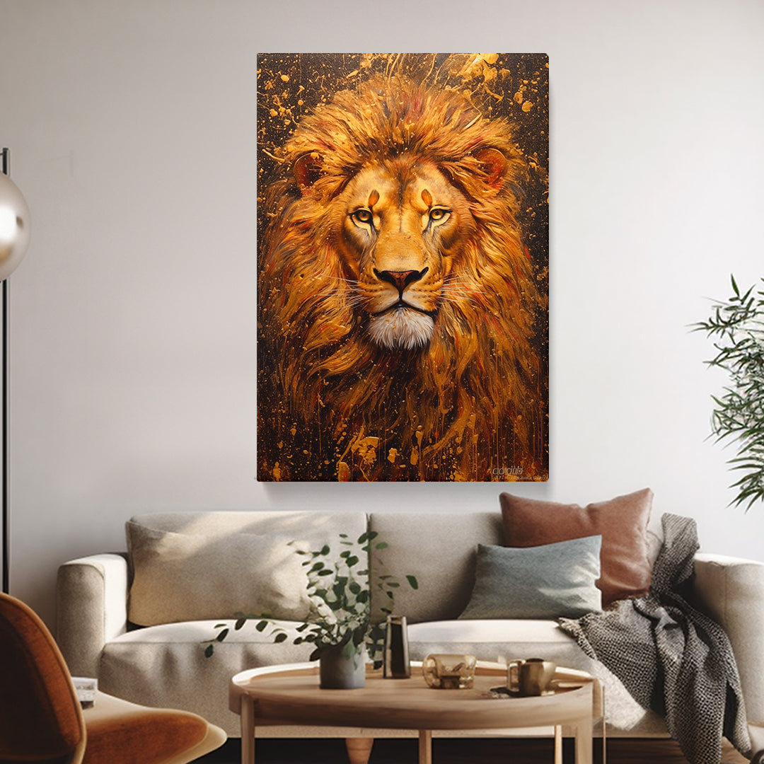 Sovereign Lion Stare Canvas Print ArtLexy   