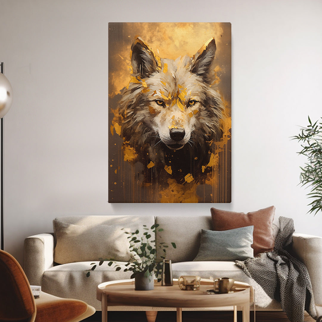 Intense Wolf Gaze Canvas Print ArtLexy   