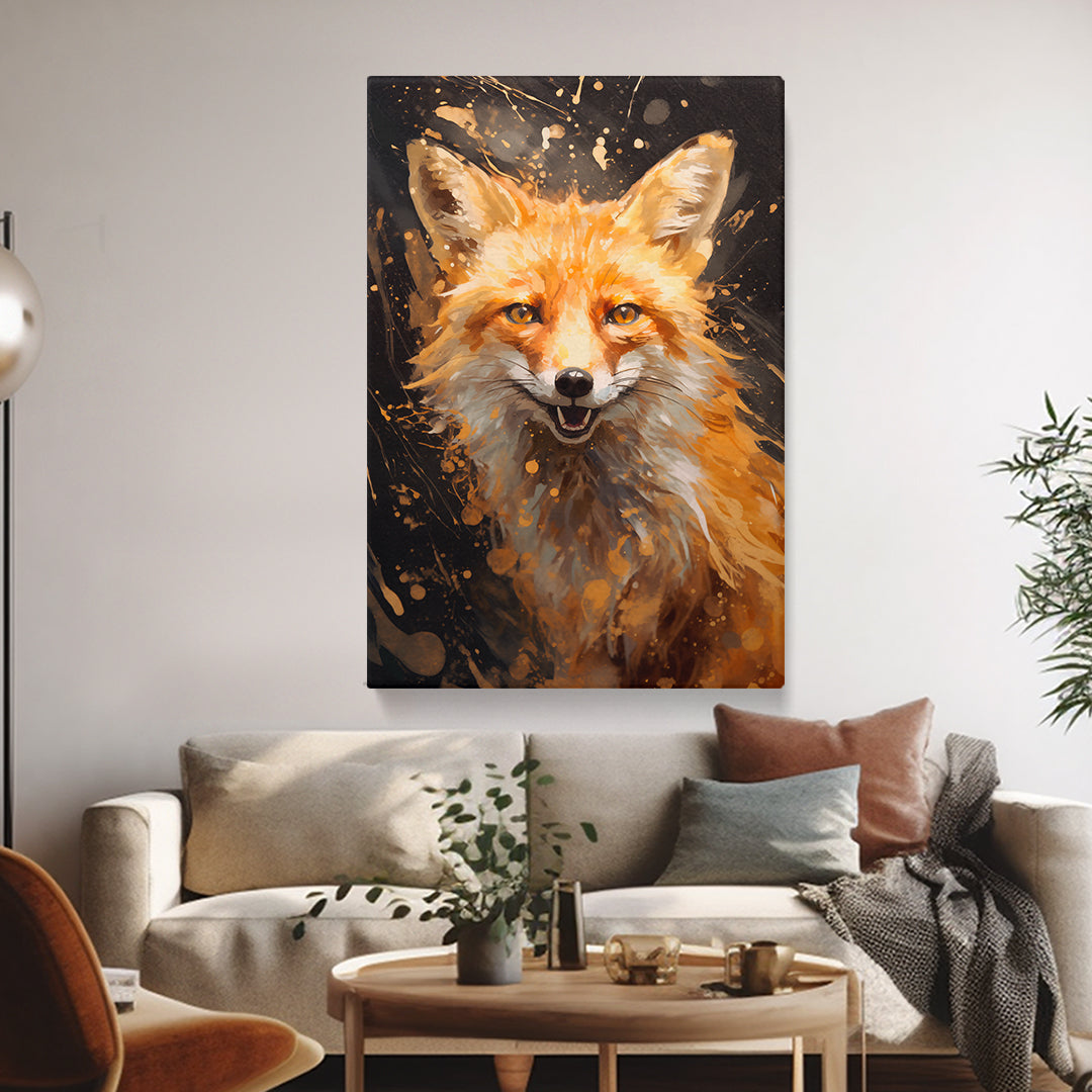 Cheerful Fox Canvas Print ArtLexy   