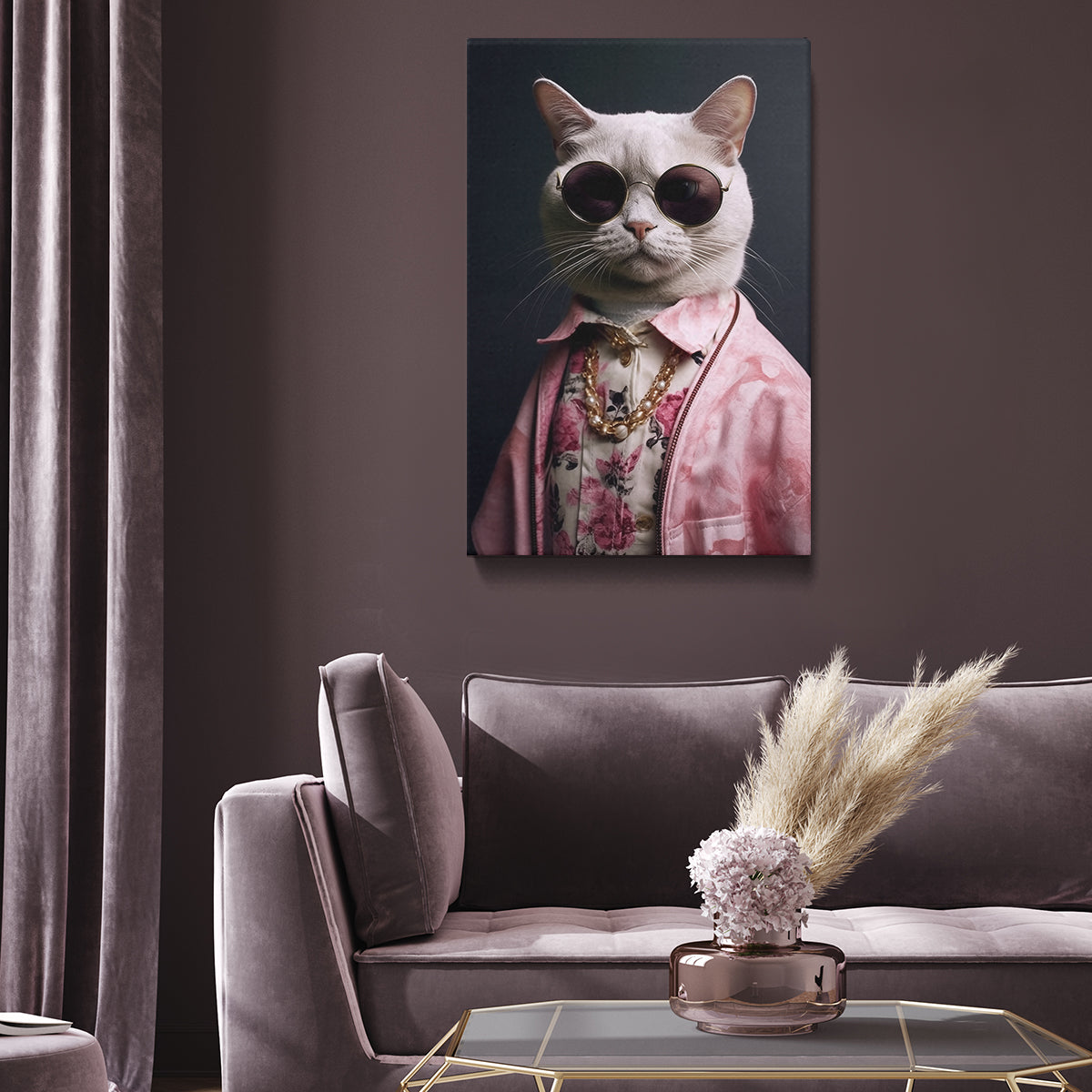Fashionable Cat in Sunglasses Canvas Print ArtLexy   