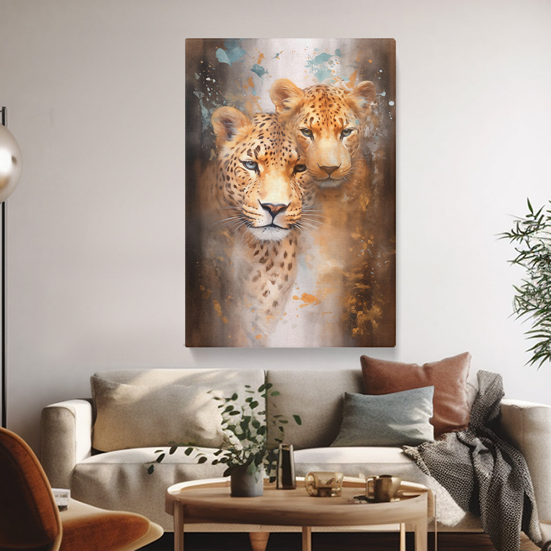 Graceful Leopard Pair Canvas Print ArtLexy   