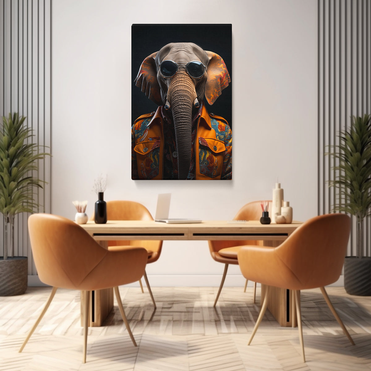 Eclectic Elephant in Sunglasses Canvas Print ArtLexy   