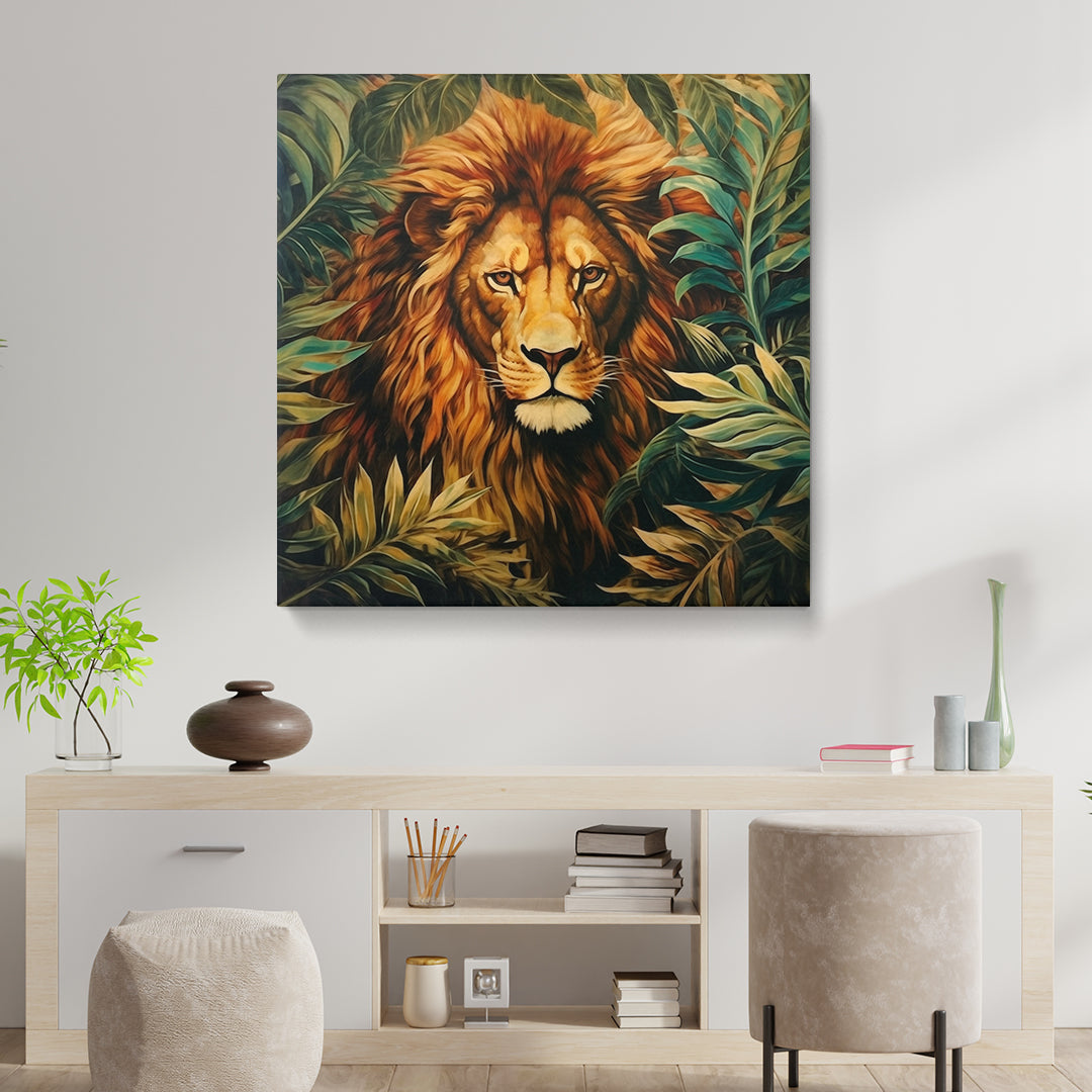 Regal Jungle Monarch Lion Canvas Print ArtLexy   