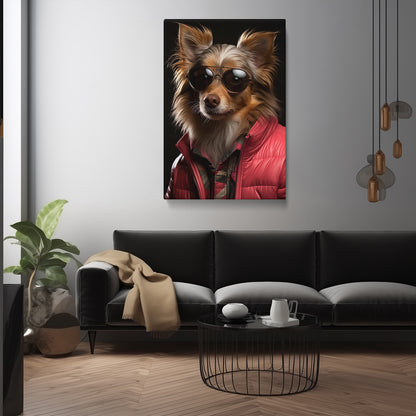 Cool Dog in Sunglasses Canvas Print ArtLexy   