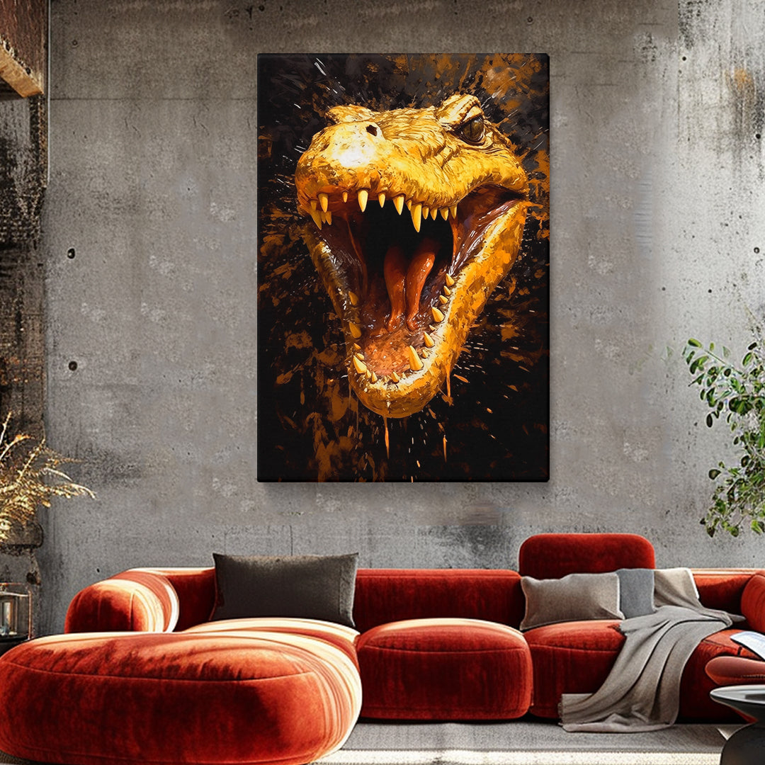 Imposing T-Rex Roar Canvas Print ArtLexy   