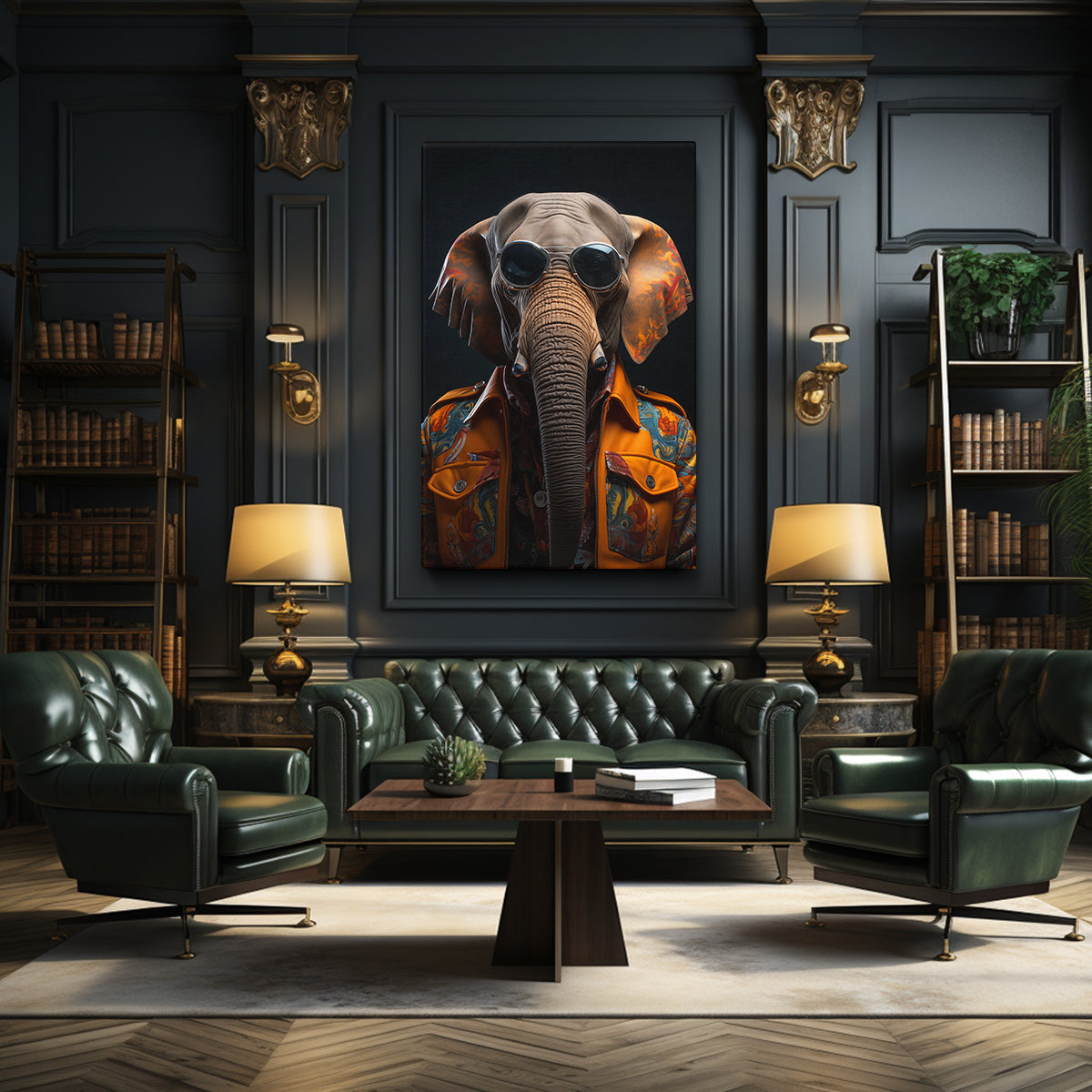 Eclectic Elephant in Sunglasses Canvas Print ArtLexy   