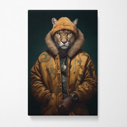 Hip Anthropomorphic Mountain Lion Canvas Print ArtLexy   