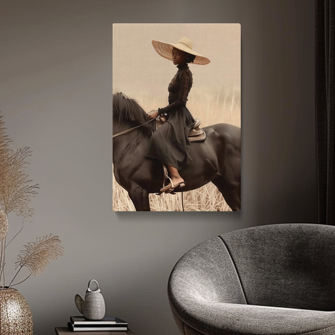 Elegant Equestrian Woman Canvas Print ArtLexy   