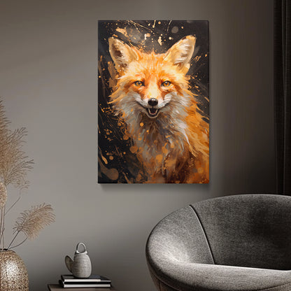 Cheerful Fox Canvas Print ArtLexy 1 Panel 16"x24" inches 