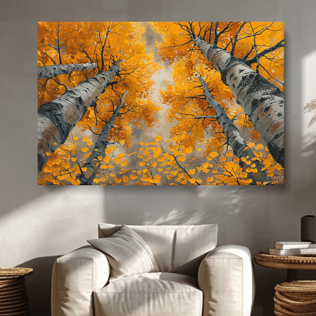 Autumn Birch Forest Canvas Print ArtLexy   