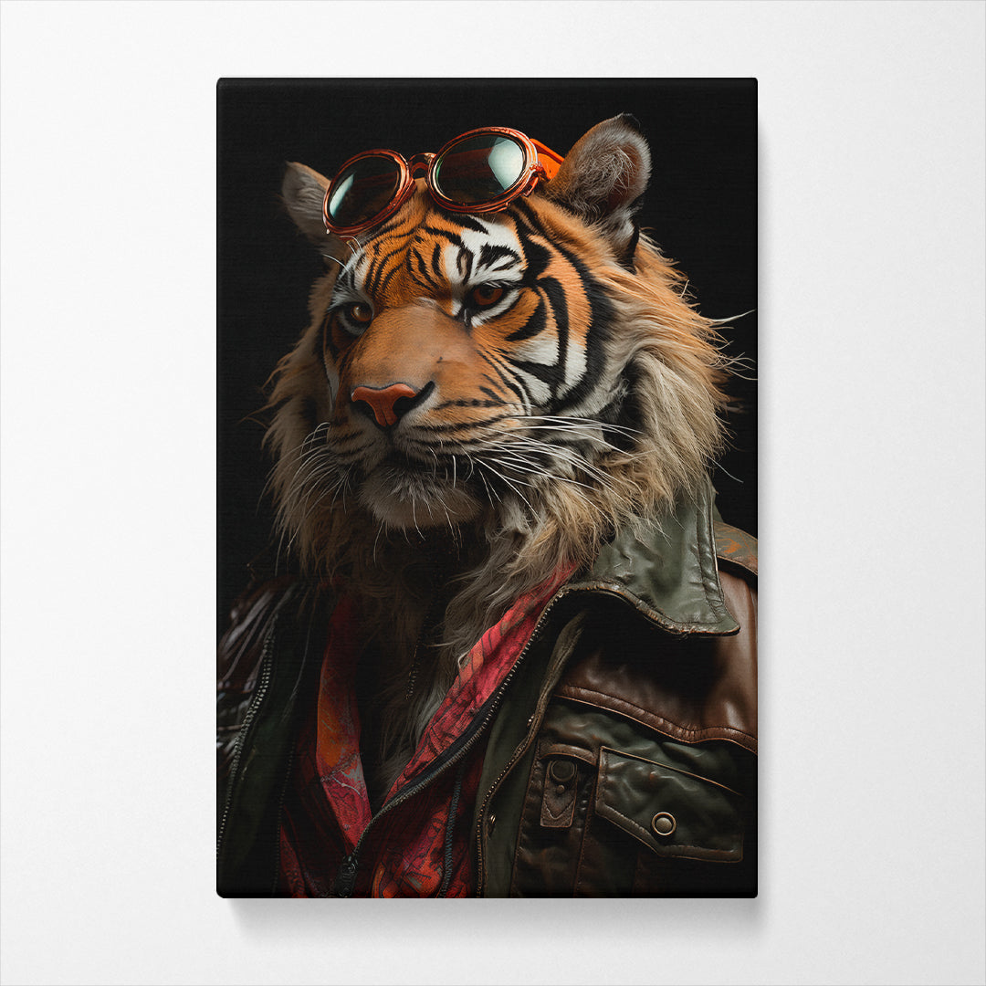 Chic Aviator Tiger Canvas Print ArtLexy   