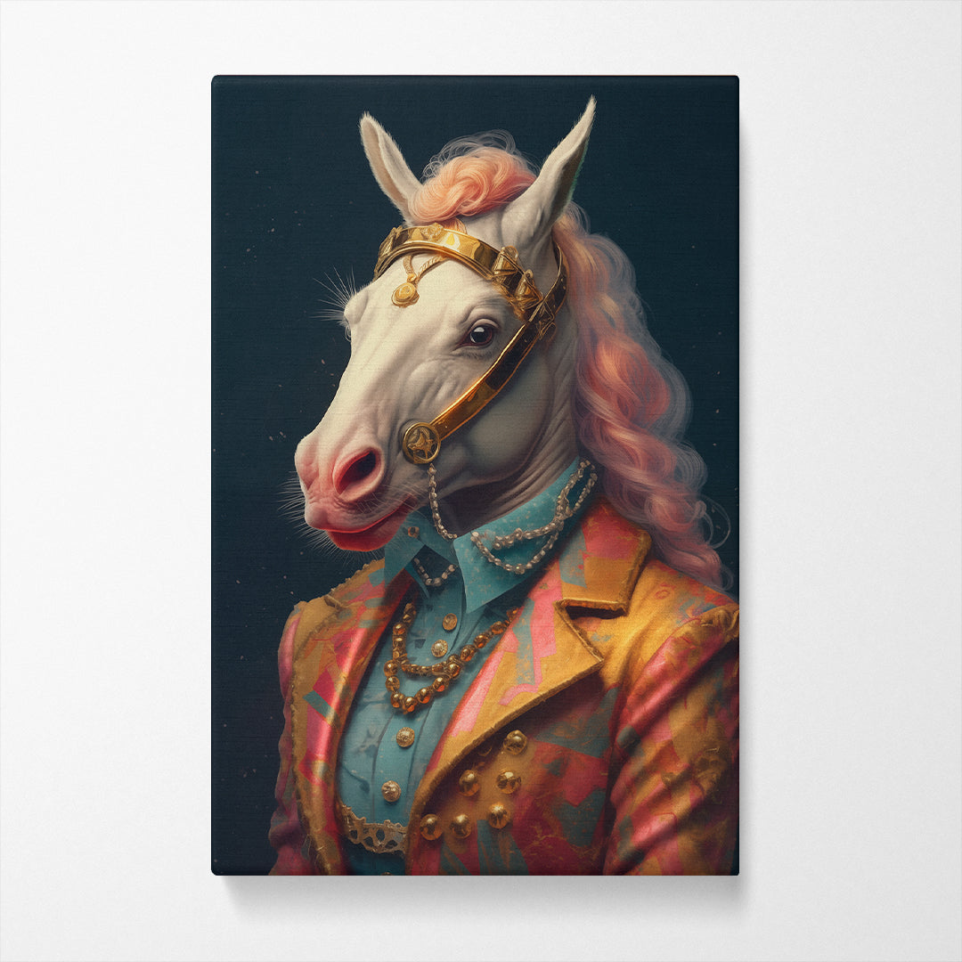 Baroque Horse in Opulent Blazer Canvas Print ArtLexy   