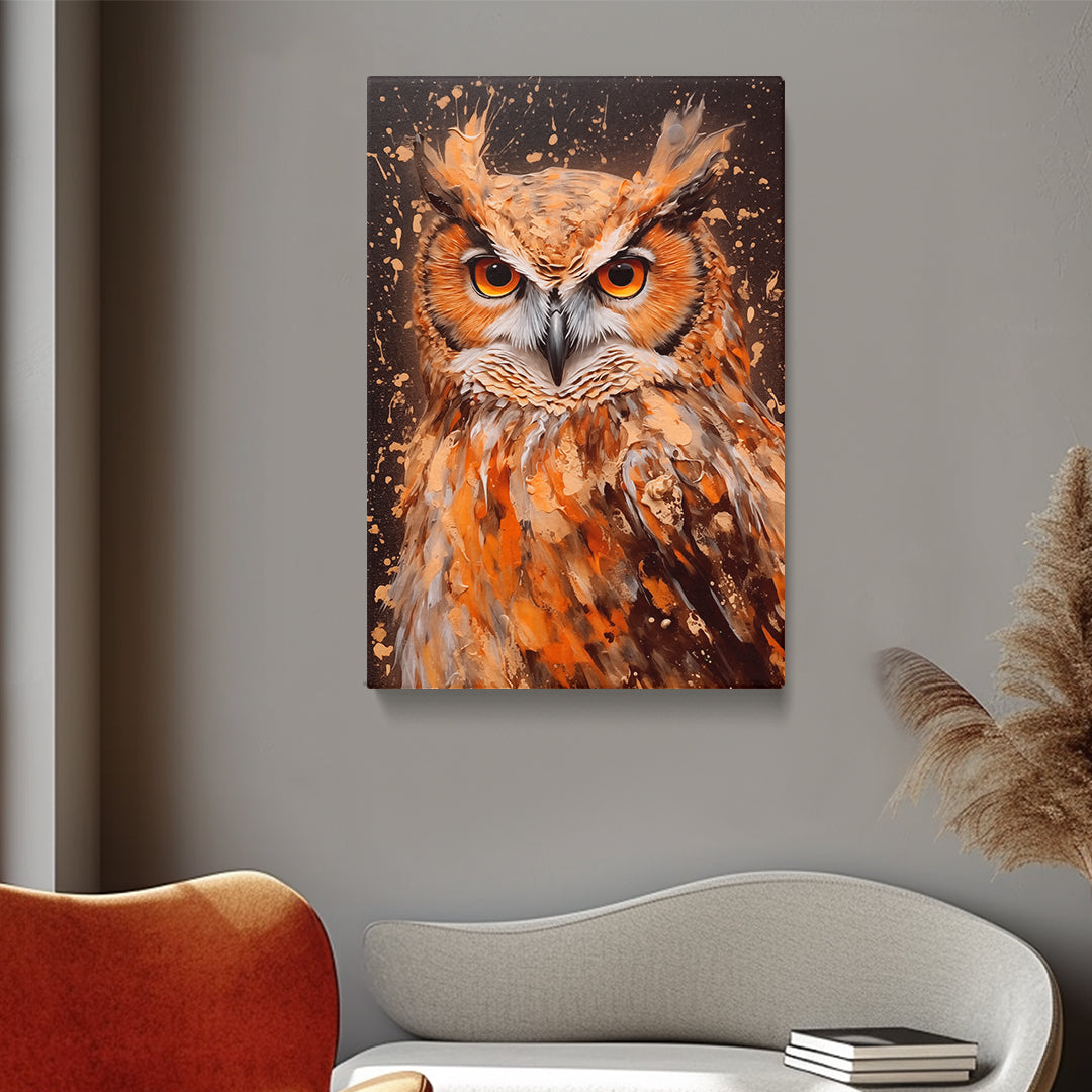 Intense Owl Stare Canvas Print ArtLexy   