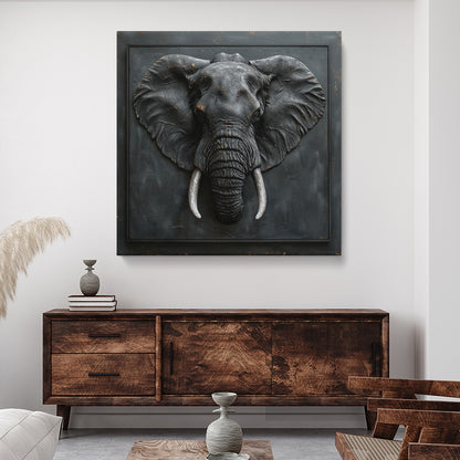 Majestic Elephant Head Canvas Print ArtLexy   